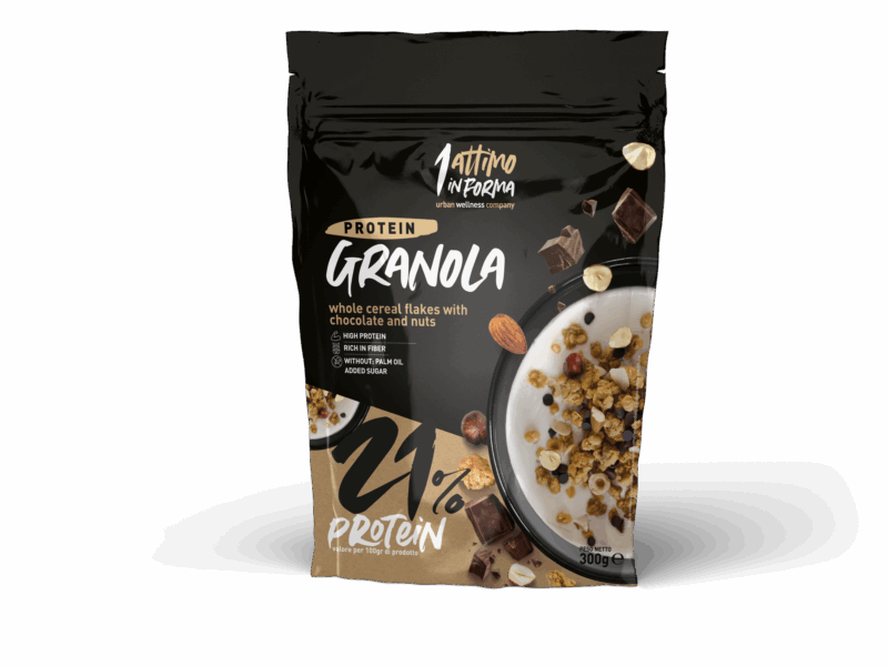 Granola Proteica - Gusto Nocciole, Mandorle e Cioccolato