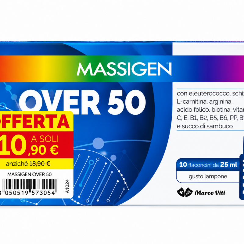 Massigen over 50 10 flaconcini 25ml