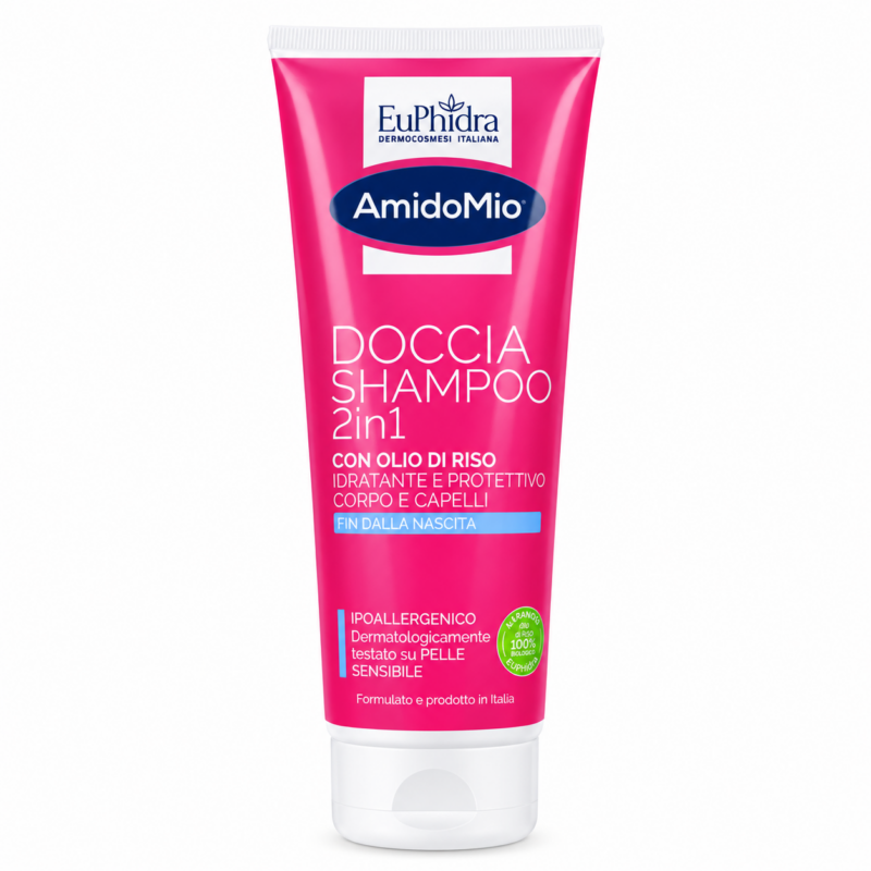 Euphidra AmidoMio, Doccia Shampoo 2 in 1 Extra Delicato, 250 ml