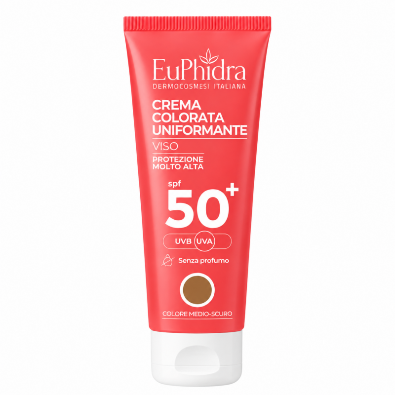 Euphidra Crema Solare Viso Colorata Medio-Scura SPF50+ 30ml